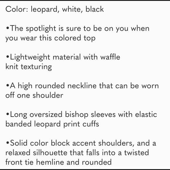 NEW Leopard Long Sleeve Waffle Knit - Picture 11 of 17